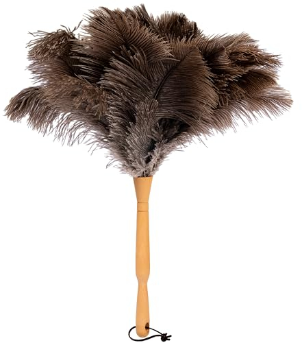 Spolverino con piume di struzzo - Spolverino made in EU - Fatto a mano - Lunghezza 50 cm z2921