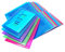 Rapesco 1498 Pochette à Bouton Pression, A5, Couleurs Transparentes Assorties, Lot de 25
