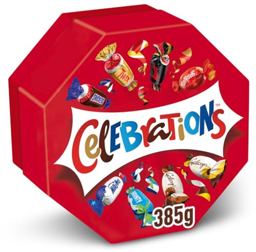 Celebrations Chocolate Gift Box, 385g Assorted Chocolates Snack Box With Mini Chocolate Bars & Biscuits