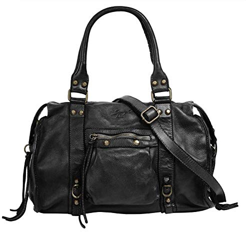 Samantha Look Shopper Echt Leder Damen | Made in Italy, große Vintage Henkeltasche | 021061