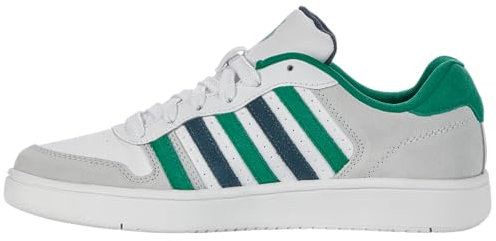 K-Swiss Court Palisades Herren Turnschuh, White Peppergreen, 41.5 EU