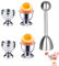 PTaizjjz Juego de hueveras, 4 soportes para hueveras de acero inoxidable y 1 abridor de huevos francés, forma de copa de vino pequeña, juego de soporte para huevos