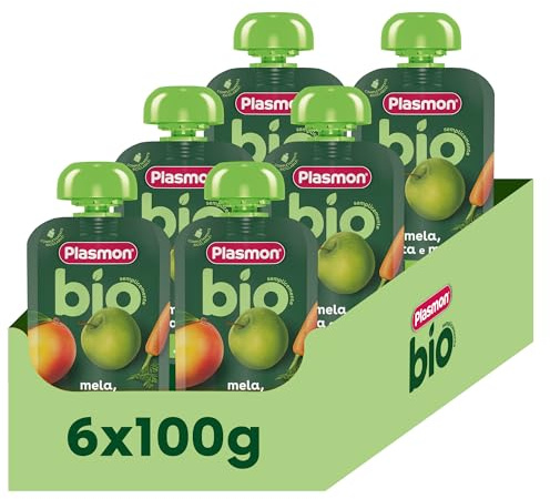 Plasmon BIO Pouch Mela Carota Mango 100g (6 Pezzi)