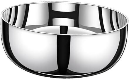 KESOTO Stainless Steel Basin Large Mixing Bowl Wash Basin Dish Tub Round Container Serving Bowl Metal Bowl for Muffins Marinades, Diameter 18cm