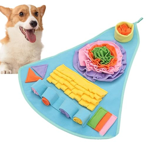 Hogvinnatil Tampone per Tappetino per annusare cani, Tappetino per annusare il cane - Progettazione di Tappeto per cani | Giocattolo di puzzle lento per la noia di interattivo,