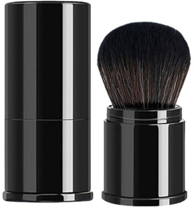 Puderborste, pressad pulverborste, indragbar, multifunktionell rouge kosmetisk applikator, foundation makeup-verktyg för kvinnor