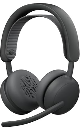 Logitech Zone Wireless 2 ES - Cuffia con microfono wireless con cancellazione del rumore e ANC ibrida adattiva, Bluetooth, Graphite