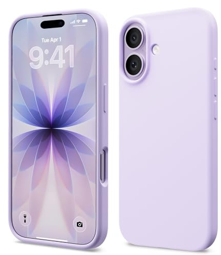 ACRONIX Fodral för iPhone 17 (6,3), Tunn fodral av flytande silikon Slim Case, Mjuk känsla, Lätt, Stötsäkert, Fullständigt skydd, Tunn skyddande fodral för iPhone 17, Lila