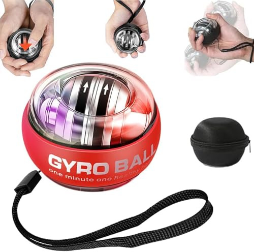 Palla giroscopica da polso – Avvio automatico con resistenza regolabile e luci LED per rafforzare i muscoli di polsi e braccia, perfetta per gli appassionati di fitness