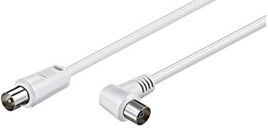 Goobay AKWG 150 1.5m - Cable coaxial (coaxial, Coaxial, 1,5 m, Macho/Hembra, Blanco)