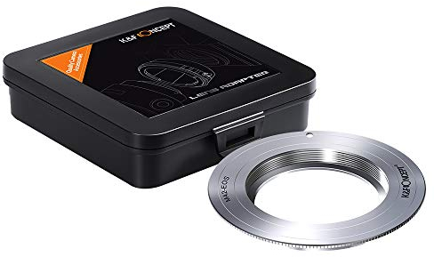 K&F CONCEPT Adaptador de Objetivo M42-EOS,Anillo Adaptador de Montura Lente Compatible con Objetivos M42 Mount a Cuerpo de Cámara Canon EOS de Montura EF/EF-S, Anillo Adaptador Manual Lens