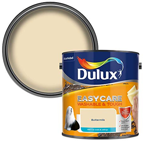 Dulux Easycare Washable & Tough Matt Emulsion Paint - Buttermilk - 2.5L