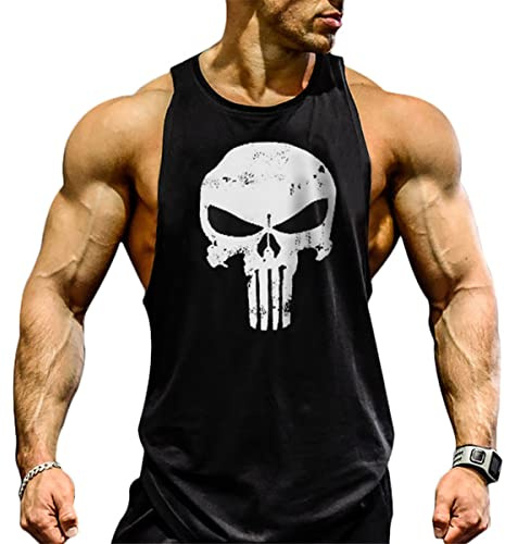 COWBI Camiseta de Tirantes Hombres Deportiva Culturismo Fitness Tank Top sSport Sin Mangas T-Shirt