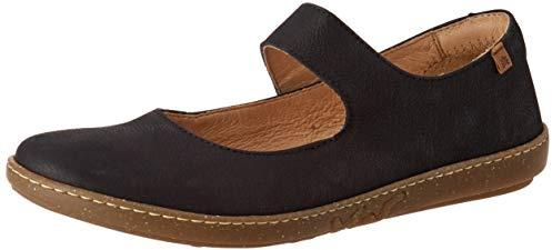 El Naturalista Coral, Ballerine Punta Chiusa Donna, Nero (Black Black), 38 EU