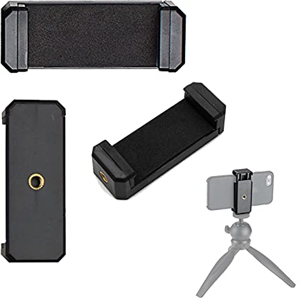 Adurei Universale Supporto per Smartphone Sefie Treppiede Adattatore per Telefono iPhone 11 XS X 8/8 Plus 7/7 Plus 6/6Plus, Samsung, Huawei e Altri Smartphone e Bastone Selfie Stick (2 Pack, Nero)