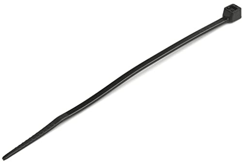 StarTech.com Kabelbinder - 100x2 mm, selbstsichernde Nylon-Kabelbinder mit gebogener Spitze, 8 kg Zugfestigkeit, 94V-2/UL, schwarz, 100 Stück (CBMZT4B)