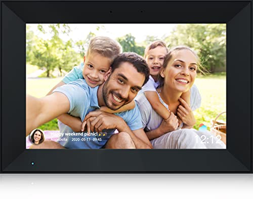 Digitaler Bilderrahmen 10.1 Zoll WLAN Digitale Bilderrahmen IPS HD Touchscreen Smart Cloud Fotorahmen, Auto-Rotate, einfache Einrichtung zum Teilen von Fotos oder Videos aus der Ferne über die AiMOR