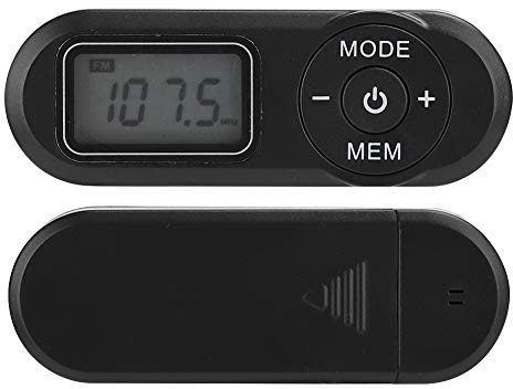 Archuu Mini Radio FM DSP, Mini Lecteur de Musique Portable avec Cordon D'écouteur Radio FM Numérique avec écran LCD 1,1 Pouces, avec écouteurs (Noir)