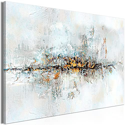 murando Väggbild Canvastavla Abstrakt 120x80 cm 1 del | XXL Tryck Väggtavla Kanvasbilder Väggmålningar Väggdekoration Textur blå som målat