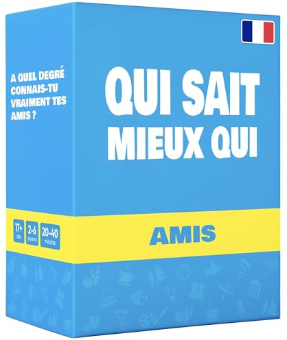 The World Game Qui Sait Mieux Qui - Français - Connaissez-Vous Vraiment Vos Amis et Votre Famille? Jeu de Cartes Amusant pour Les Adultes et Les Ados - Parfait pour Les Soirées Jeux et Les Cadeaux