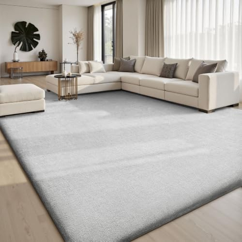 Sour Lemon Tapis de salon, 240 x 300 cm, pour chambre d'enfant, fille et garçon, gris, à poils courts, doux, moelleux, lavable