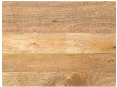 vidaXL Tischplatte, Holzplatte für Esstisch Couchtisch, Massivholzplatte Rustikales Design, Ersatztischplatte, 80x70x3,8cm Rechteckig Massivholz Mango