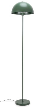 ValueLights | Forest Green Single Stem Standing Floor Lamp with Dome Lampshade | Floor Lamps & Torchieres, Home Décor & Improvement Essential | Includes Bulb