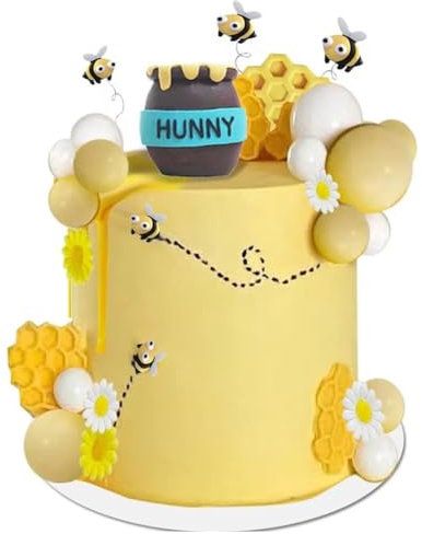 1 Juego De Adornos para Pastel De Abeja, Tarro De, Decoración para Pastel De Panal, Adornos para Pastel De Abejorro para Cumpleaños, Tema De Abeja, Baby Shower