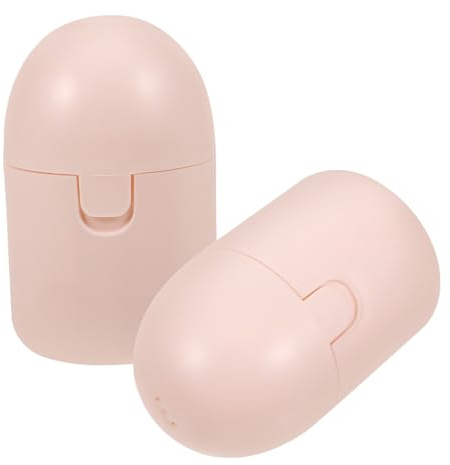 UTHCLO Boîte de Rangement pour Coupes Menstruelles, Lot de 2 Pièces, Polypropylène Robuste, Portable et Solide, Couleur Rose Clair, Étui Compact pour Voyage et Organisation Féminine Quotidienne