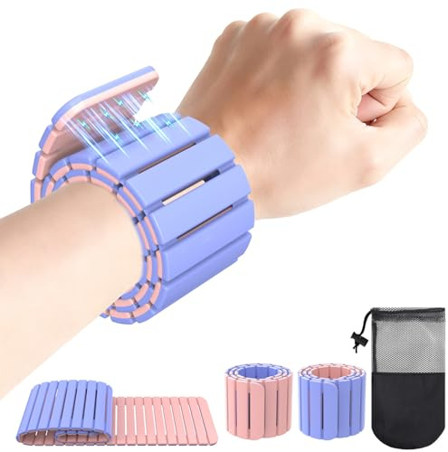 Pesas para Piernas y Brazos, Juego de 2 (0,45 kg cada una) Pesas Magnéticas para Tobillos Mangas de Silicona Portátiles Pesas para Pies y Muñecas para Yoga, Pilates, Natación y Marcha