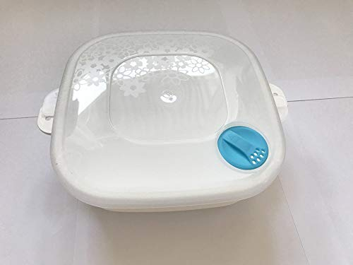 Chriluka Mikrowellenteller Kasserolle Mikrowellengeschirr m Dampfventil Deckel für Mikrowelle 1 Liter quadratisch Erhitzen Einfrieren