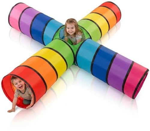 Nubuni XXL Tunnel for Kids 98 in. : 4-in-1 Pop Up Tunnel Tent
