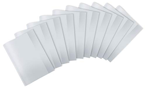 HERMA 20242 Heftumschläge A4 Transparent Klarsicht, 10 Stück, Hefthüllen aus strapazierfähiger & abwischbarer Polypropylen-Folie, durchsichtige Heftschoner Set für Schulhefte, farblos