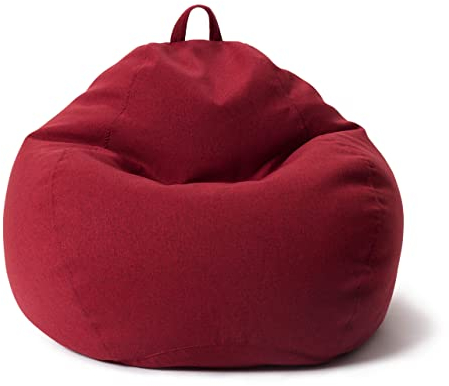 Lumaland Sitzsack Comfort Line | Indoor Beanbag 90x110x50cm mit mehr als 1,9 Mio. anpassbaren EPS-Perlen | Weiches & Komfortables Bodenkissen | Sessel für Kinder & Erwachsene | 250 L Volumen [Rot]