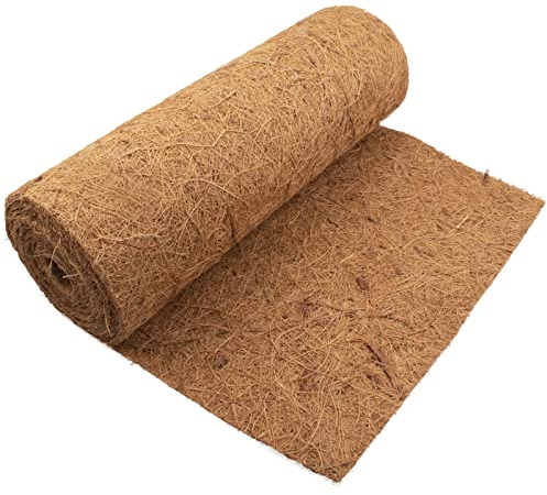 Fengaim 2 m x 0,3 m/80 tum x 12 tum Coco hängande korgfoder kokosnöt odling matta trädgårdsväxt blomkruka kokosfiber mattrulle för uteplats behållare väggtråg reptil matta ödla bur matta