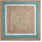 CASAVANI - 3x5 Area Rug Kelim Teppich Beige & Türkis Blau Handgeflochtener Jute-Teppich Indoor Outdoor Flachgewebe Teppich High Traffic Area Schlafzimmer Esszimmer Wohnzimmer
