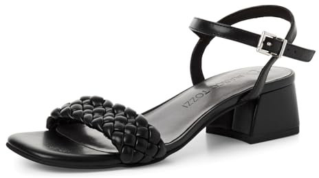 MARCO TOZZI Damen Sandalen mit Absatz Elegant Kleiner Absatz, Schwarz (Black), 39 EU