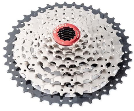 Ktkeet - Cassette 8 vitesses 11-30/32/34/36/40/42/46 dents pour vélo de montagne - Cassette de vélo compatible avec Shimano Ultegra XT, Sunrace, Sram (11-42T)