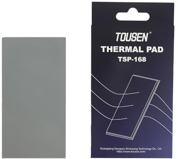 85x45mm x 2.5mm TOUSEN TSP-168 Thermal Pad – Non-Conductive, High-Density Heat Conductor for IC Processors & Heatsinks