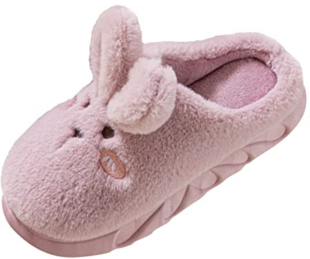 Hare tofflor damer plysch kanintofflor vinter varma filt tofflor mjuka hare tofflor med polarfleece foder levande skor gosa roliga djur breda fötter skor