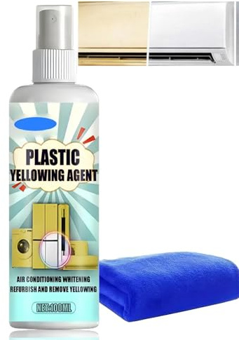 100ml Powerful Yellowing Remover,Liquid Whitener Plastic Yellowing Remover,Fast-Acting Plastic Yellowing Remover,for Air Conditioner Toilet Seat Home Appliances Plastic Surface Cleaner,Plastic Cleaner