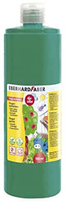 Eberhard Faber 578958 - Fingerfarbe EFA Color, kobaltgrün, 750 ml, schnelltrocknend und auswaschbar