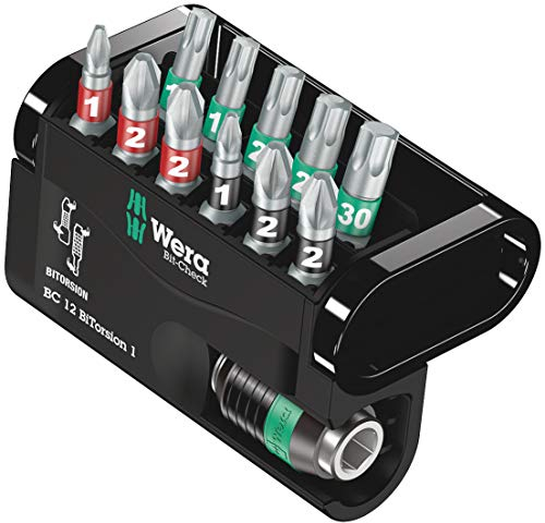 Wera 05057420001 Sortiment, Bit-Check BiTorsion 1, 12-teilig, Stück