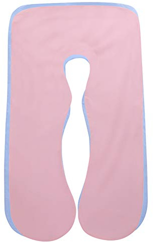 SHANNA Schwangerschaft körper Kissenbezug, Baumwolle u Form Mutterschaft Kissenbezug 80 * 155 cm (Pink + Blau)