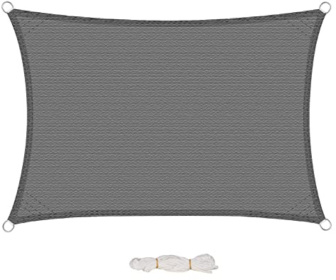 EUGAD Sonnensegel 200g/m² inkl Befestigungsseile Premium HDPE Wetterbeständig Atmungsaktiv Dreieck rechtwinklig,luftdurchlässig, wasserdurchlässig, für Terrasse, Garten, Balkon, Camping