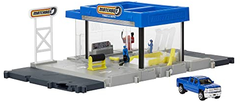 Matchbox HDL34 - Autoshop Spielset, Spielzeug Geschenk für Kinder ab 3 Jahren