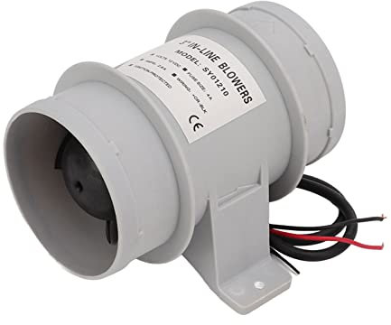 Aramox 3 Inch 12V 2.9A Silent Inline Marine Bilge Blower Fan for Yachts Boats Air Circulation