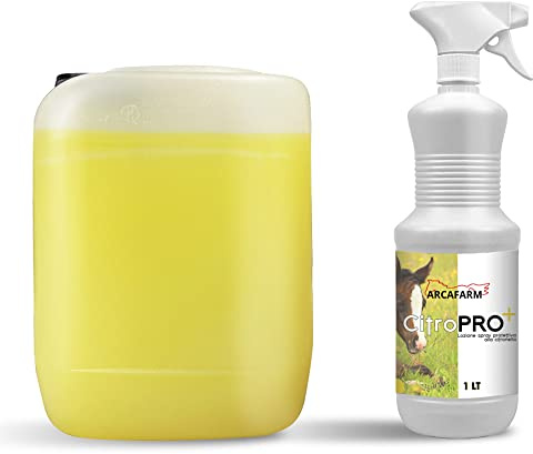 Set 6 lt Repellente Naturale Spray alla Citronella per Cavalli Citropro, anti Insetti Mosche Zanzare Protezione Lunga Durata, Lozione Insetti Molesti, 100% Made in Italy