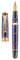 Asvine Kolbenfüllhalter P20, violettes Harz, Iridium, mittlere Feder, Goldverzierung, Business Signature, Smooth Writer Collection mit Etui-Set