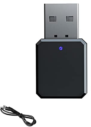 Récepteur USB Bluetooth 5.1, Adaptateur et Émetteur Audio Double Sortie AUX/USB pour Casque, TV, Voiture et Chaîne Hi-Fi